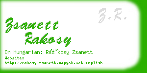 zsanett rakosy business card